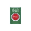 Botón de Salida de Emergencia en Español Acción Mantenida Girar para Restablecer y LED Multicolor