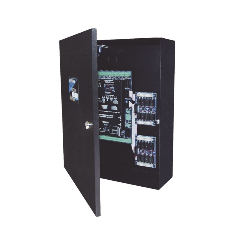 Controlador de acceso con gabinete / 4 lectoras / doble procesador / +50 formatos de tarjetas compatibles / 45,000 tarjetas