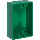Caja de montaje color verde para botones de emergencia sti