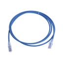 Patch cord mc6 modular cat6 utp, cm/ls0h, 7ft, color azul, versión bulk (sin empaque individual)