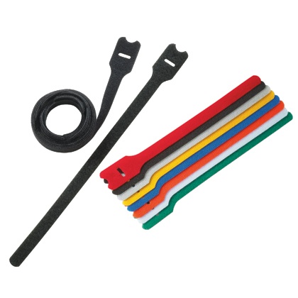 Kit de 10 cintas de contacto, de 12.7mm (.50in) de ancho, 203mm (8in) de largo, color negro