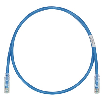 Cable de parcheo tx6, utp cat6, diámetro reducido (28awg), color azul, 3ft 