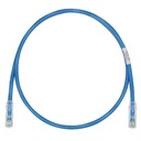Cable de parcheo tx6, utp cat6, diámetro reducido (28awg), color azul, 3ft 