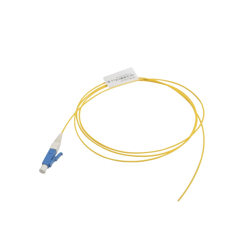 Pigtail de fibra óptica lc/upc simplex, monomodo os1/os2 xglo, ofnr, color amarillo, 1 metro