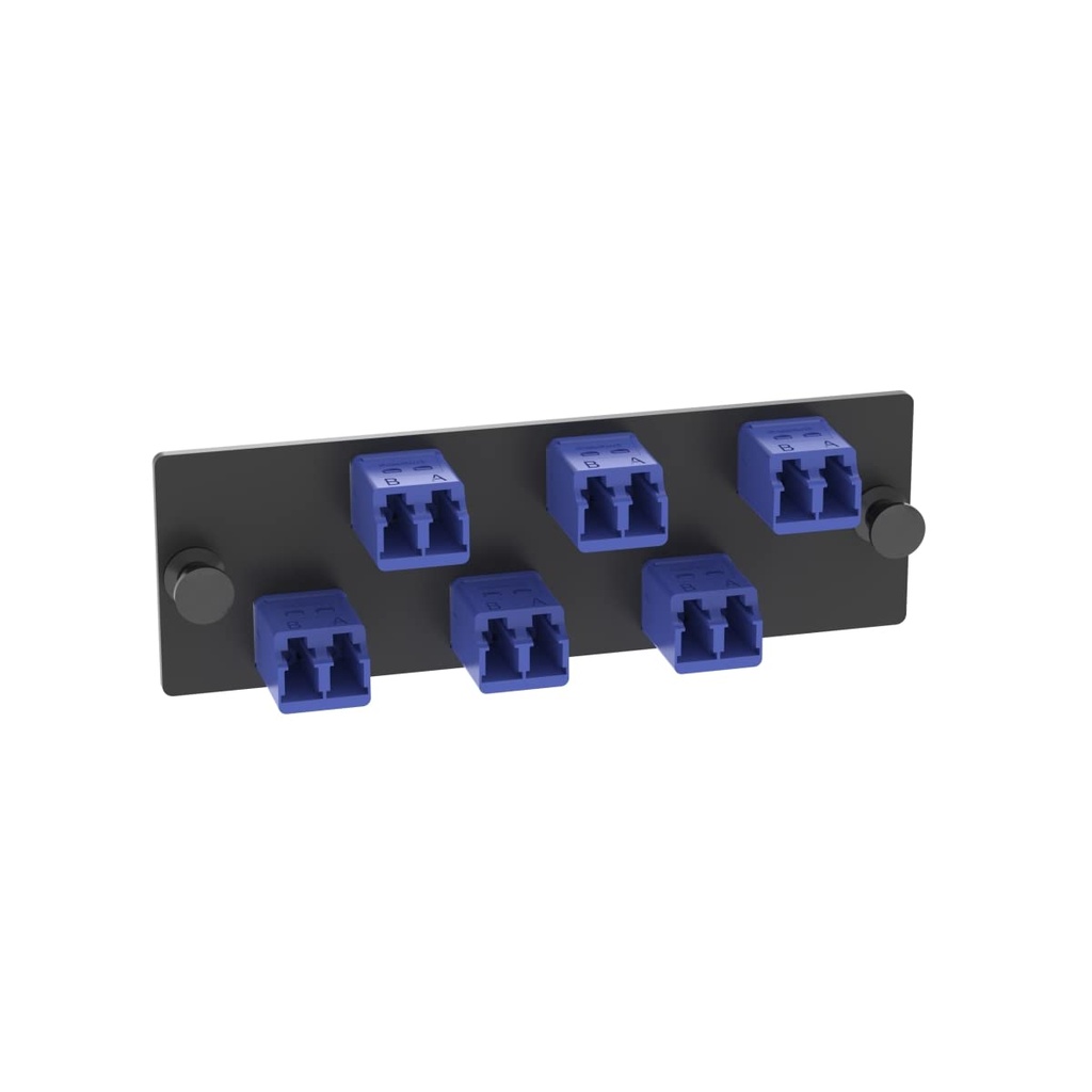 Panel de 6 Adaptadores de Fibra Óptica LC Dúplex Panduit Monomodo