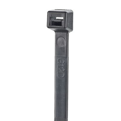 Cincho de nylon 6.6 stronghold™, de 100mm de largo, color negro, exterior resistente a rayos uv, paquete de 100pz