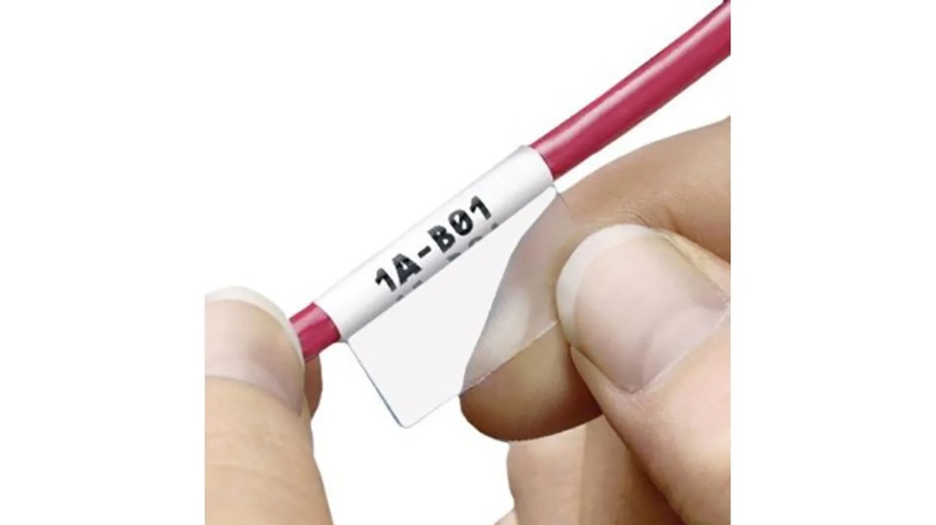 Etiquetas Autolaminadas para Impresora 100pzas Láser/Inyección de Tinta para Cables de 6.1 a 12.2 mm de Diámetro 8 - 4AWG