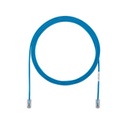 Cable de parcheo utp, cat6a, diámetro reducido (28 awg), cm/lszh, color azul, 8in (20.3cm)