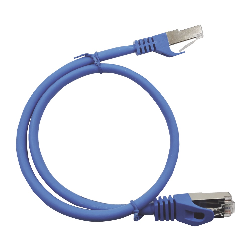 Patch cord cat6a 10g blindado 7.0m ( 22.96 ft )  azul