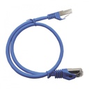 Patch cord cat6a 10g blindado  2m ( 6.25 ft ) azul