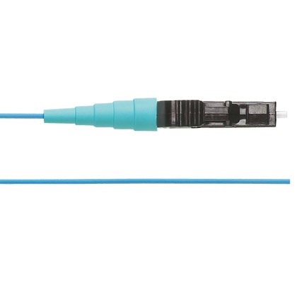 Pigtail de fibra óptica lc simplex, multimodo om4 50/125, 900um, color aqua, 1 metro