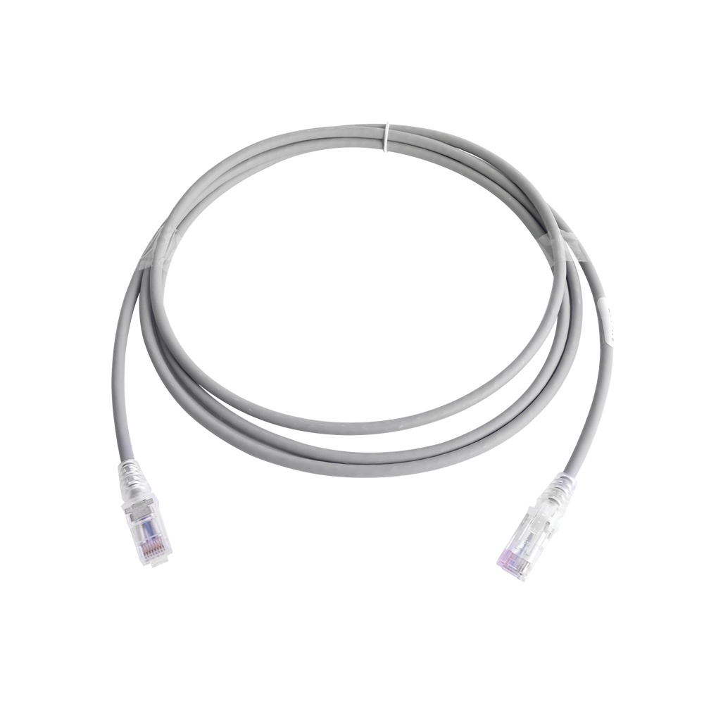 Patch cord mc6 modular cat6 utp, cm/ls0h, 7ft, color gris, versión bulk (sin empaque individual)