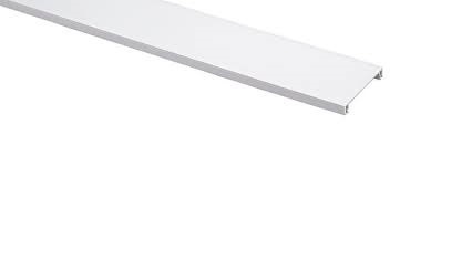 Cubierta para canaleta t-70, de pvc rígido, 70.1 x 9.1 x 2400 mm, color blanco mate