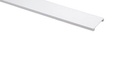Cubierta para canaleta t-70, de pvc rígido, 70.1 x 9.1 x 2400 mm, color blanco mate