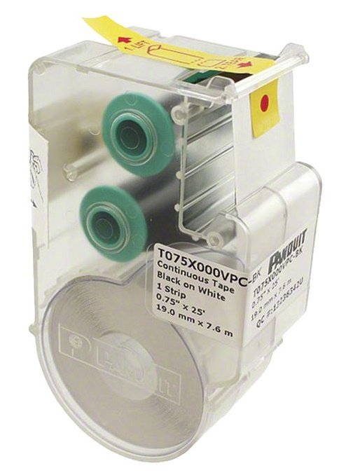 Cinta Panduit Negro Sobre Blanco 1.27cm x 7.6m