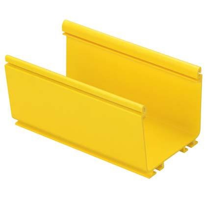 Canaleta fiberrunner™ 4x4, de pvc rígido, color amarillo, 1.8 m de largo