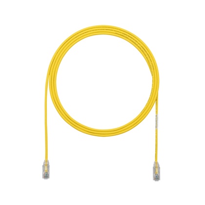 Cable de parcheo tx6, utp cat6, diámetro reducido (28awg), color amarillo, 3ft 