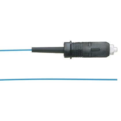 Pigtail de fibra óptica sc simplex, multimodo om3 50/125, 900um, color aqua, 1 metro