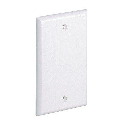 Placa de pared ciega universal, material abs, color blanco mate