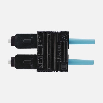 Jumper de fibra optica multimodo 50/125 om3, sc-sc duplex, ofnr (riser), color aqua, 3 metros