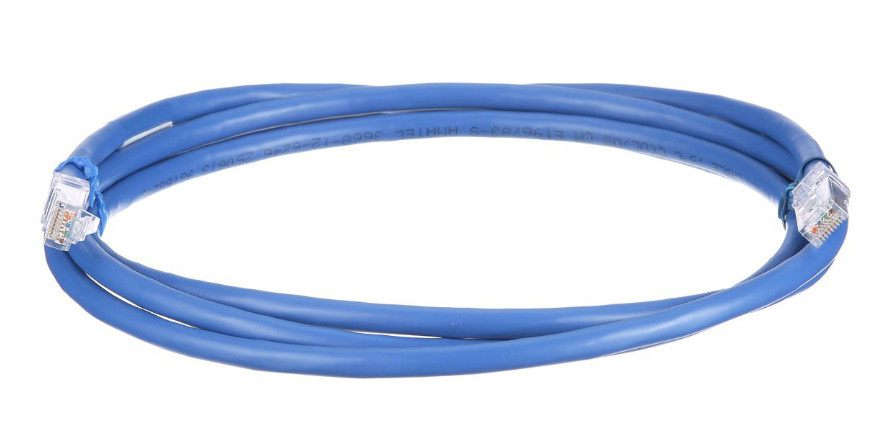Cable de parcheo utp, cat6a, 24 awg, cm, color azul, 10ft