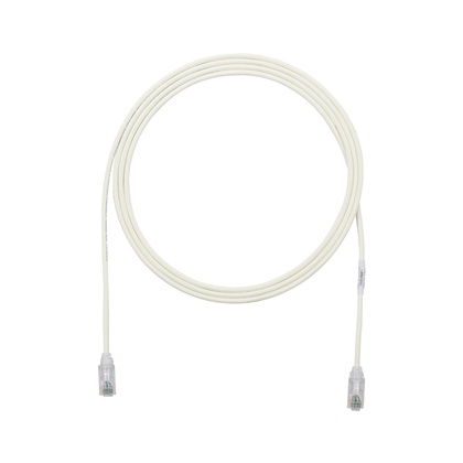 Cable de parcheo tx6, utp cat6, diámetro reducido (28awg), color blanco, 8in (20.2cm)