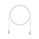 Cable de parcheo tx6, utp cat6, diámetro reducido (28awg), color blanco, 8in (20.2cm)
