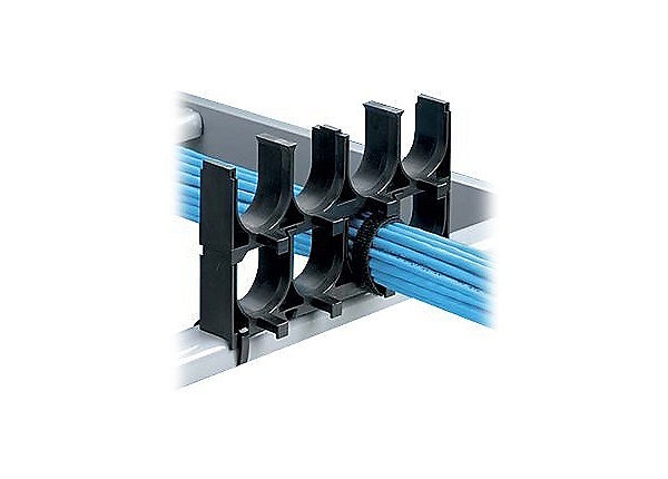 Espaciador de cables de nylon 6.6, con 4 espacios de 1.25 in (31.8 mm) de diámetro, color negro