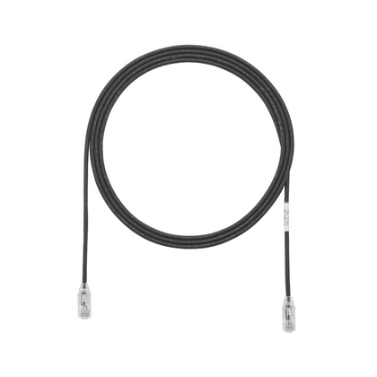 Cable de parcheo tx6, utp cat6, diámetro reducido (28awg), color negro, 7ft 