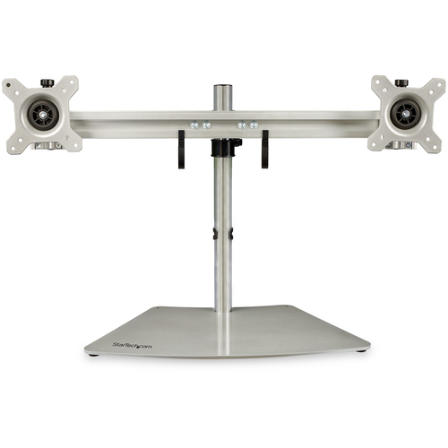 Base soporte para 2 monitores de hasta 24in-color plata