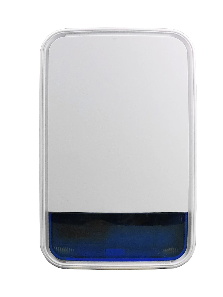 Dsc pg9911bbatt -  sirena con luz espectroscópica exterior 110 db  c/batería inalámbrica  power g compatible con neo, pro, qolsy