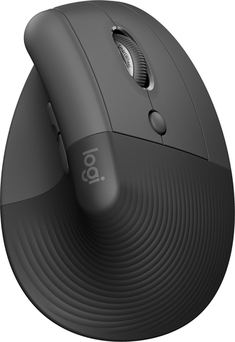 Mouse logitech lift vertical ergo grafito optico multi dispositivos usb logi bolt y bluetooth para pc