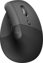 Mouse logitech lift vertical ergo grafito optico multi dispositivos usb logi bolt y bluetooth para pc
