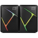 Bocinas vorago start the game spk-108 rgb sonido 2.0 alimentación usb/3.5mm color negro