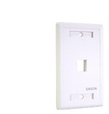 Placa de pared (faceplate) universal ens-fp61 enson 1 puerto estilo keyconnect cat6a cat6 cat5e conectores de fibra optica y coaxiales color blanco uso interior material plastico abs