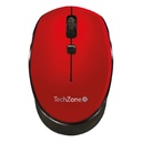 Mouse techzone tz19mou01 inalambrico usb 1600 dpi rojo, negro, tz19mou01-inar