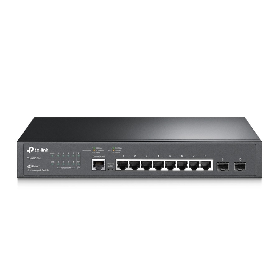 Switch TP-Link Gigabit Ethernet TL-SG3210 10/100/1000Mbps 20Gbit/s 11 Puertos 8000 Entradas Gestionado