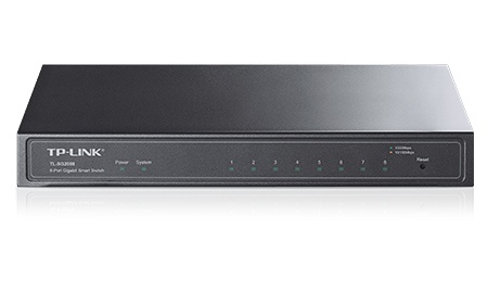 Switch TP-LInk Gigabit Ethernet TL-SG2008 8 Puertos 10/100/1000Mbps 16 Gbit/s 8000 Entradas Gestionado