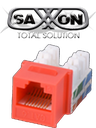 Saxxon m2656r - modulo jack keystone rj45 / 8 hilos / cat 6 / compatible con calibres  awg 22-26 / color rojo