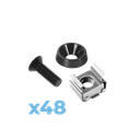 LinkedPRO Pack de 48 Tornillos de Montaje y Tuercas Enjauladas LP-TAT-48 para Rack LinkedPRO