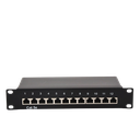 LinkedPRO Panel de Parcheo Cat5e STP, 12 Puertos, 1U, Negro