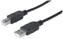 Manhattan Cable USB-A Macho - USB-B Macho, 1 Metro