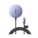 Cargador inalámbrico magnético | 15w | tecnología magsafe |  certificado mfm | modulo de carga original | carga rápida | fuerte absorción magnética | cable de malla de nylon trenzado | 1.5 metros | multi protecci&