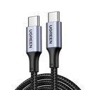 Cable usb-c a usb-c | 3 metros | carga rápida de hasta 100w | transferencia de datos 480 mbps | pd3.0 | qc4.0/3.0/2.0 | fpc | afc | protección integrada| caja de aluminio | nylon trenzado | amplia compatibilidad | color negro. 