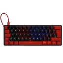 Teclado mecánico game factor kbg560 rgb teclas extras red intercambiables red switch usb color rojo