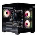 Gabinete Gamer Naceb NA-0636N Mini-Pecera M-ATX Ventana 3x Ventiladores ARGB