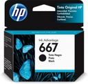 Cartucho HP 667 Negro Original 120 Páginas Deskjet 1275, 2375, 237, 2776, 6475, 6476, 3YM79AL