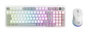 Kit Gamer de Teclado y Mouse Balam Rush Squad Conquest Pro KG525, Inalámbrico, RF Inalámbrico/Bluetooth, Blanco