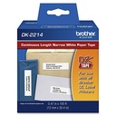 Cinta etiquetadora brother dk2214 papel negro sobre blanco de longitud continua 12mm 30.48m