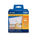 Etiquetas brother dk1209 precortada papel blanco 28.9mmx62mm 800 etiquetas 